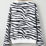 Zebra Stripe Flannel Sweatshirt