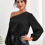 Asymmetrical Neck Knot Side Top